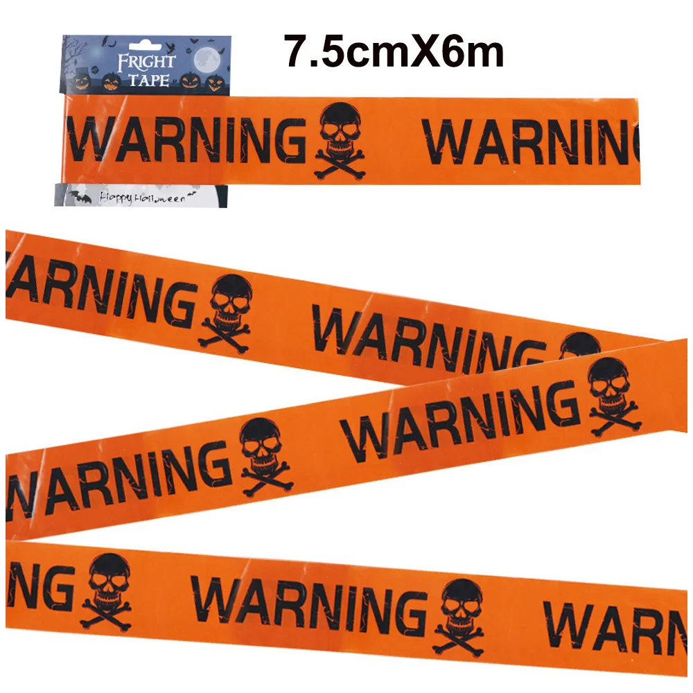 5/6/9m Halloween Warning Caution Tape Zombie Zone Fright Tape Halloween Party Supplies Haunted House Yard Barrier Decorations