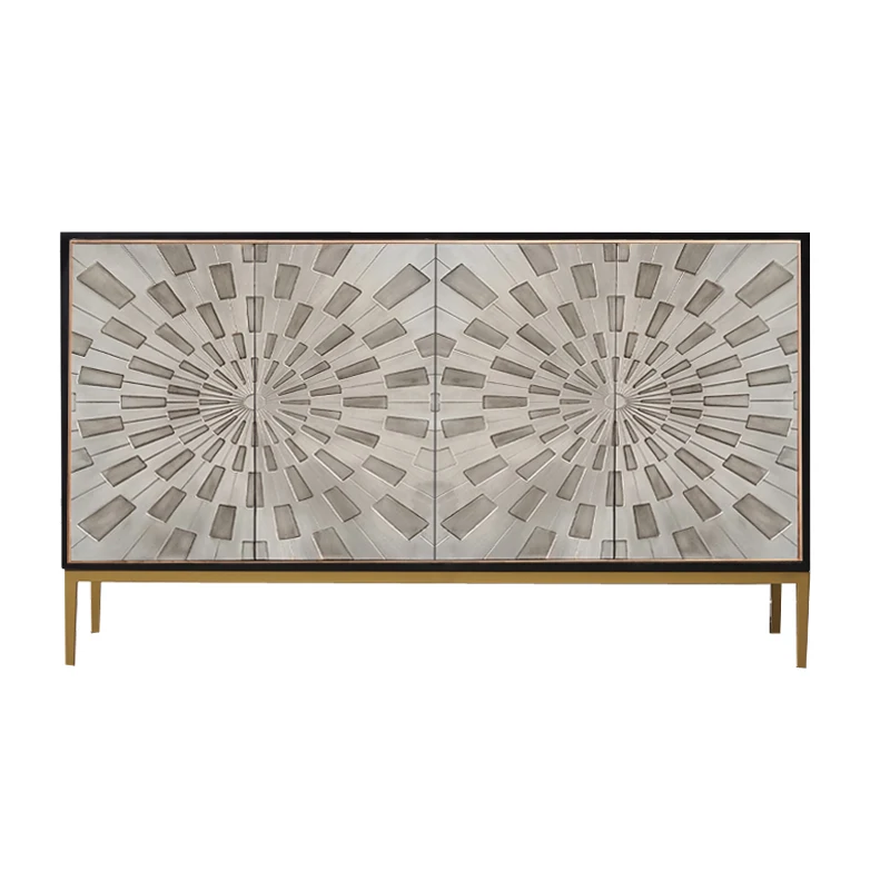 Light luxury entrance shoe cabinet, solid wood entry foyer partition integrated household living room dining side cabinet,