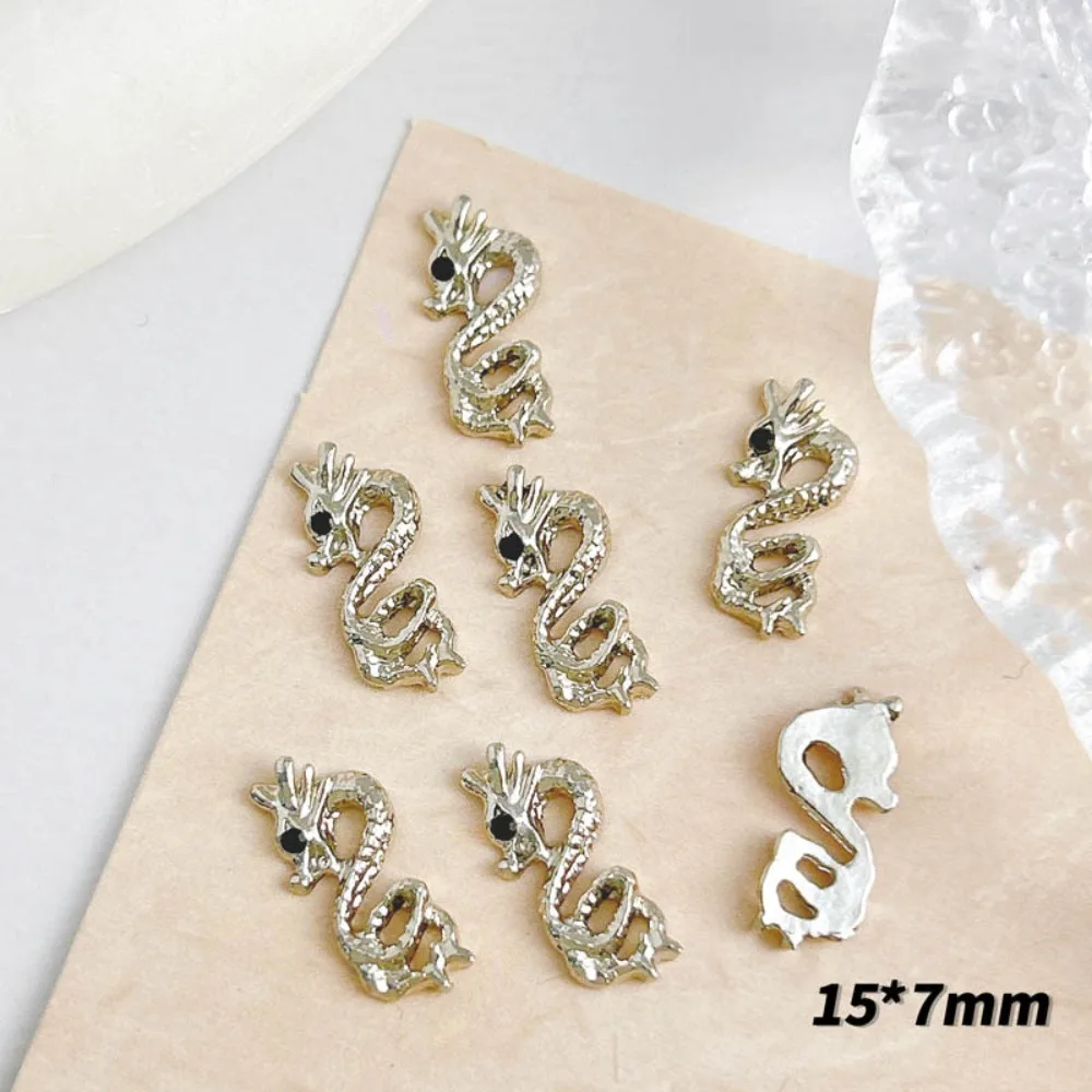 10Pcs/set Zodiac Dragon Dragon Nail Decorations Metal Nail Charms Nail Art Supplies Dragon Nail Accessories Manicure Ornaments