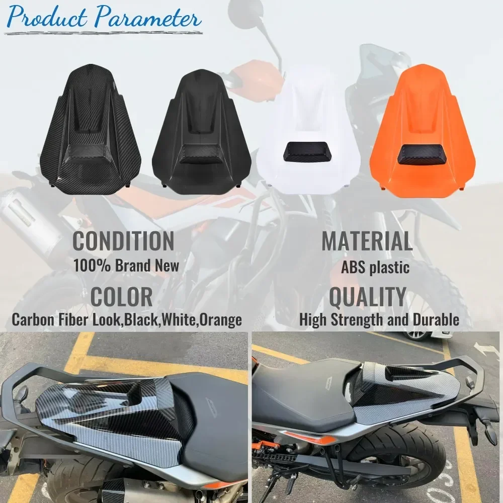 Para duke 790 890 traseiro pillion passageiro capa de assento carenagem cowl styler spoiler para ktm duke790 2018-2023 acessórios da motocicleta