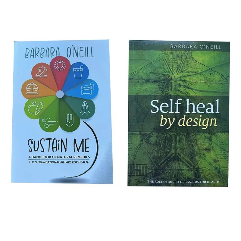 2 Books Self Heal By Design / Sustain Me By Barbara O'neill Guide Book in English Paperback