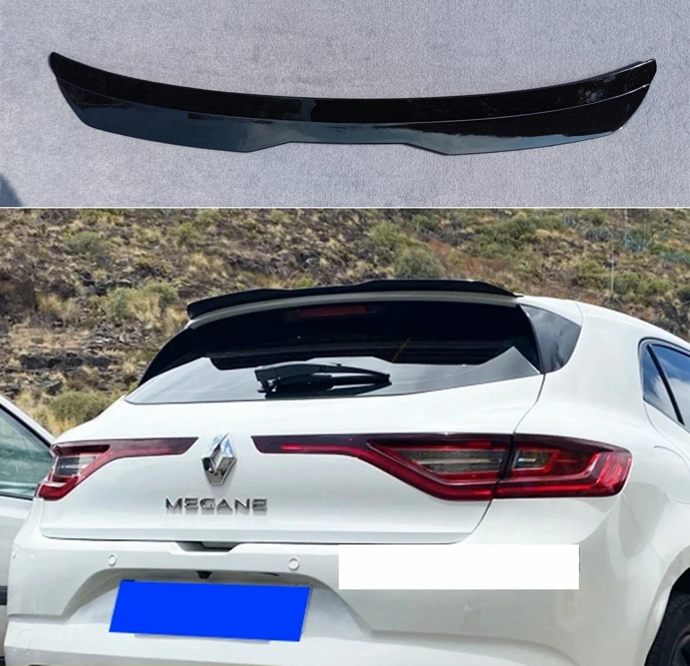 Rear Roof Lip Spoiler For Renault Megane 4 IV GT Sport Tourer 2016-2022 Hatchback Spoiler ABS Universal Car Tail Wing