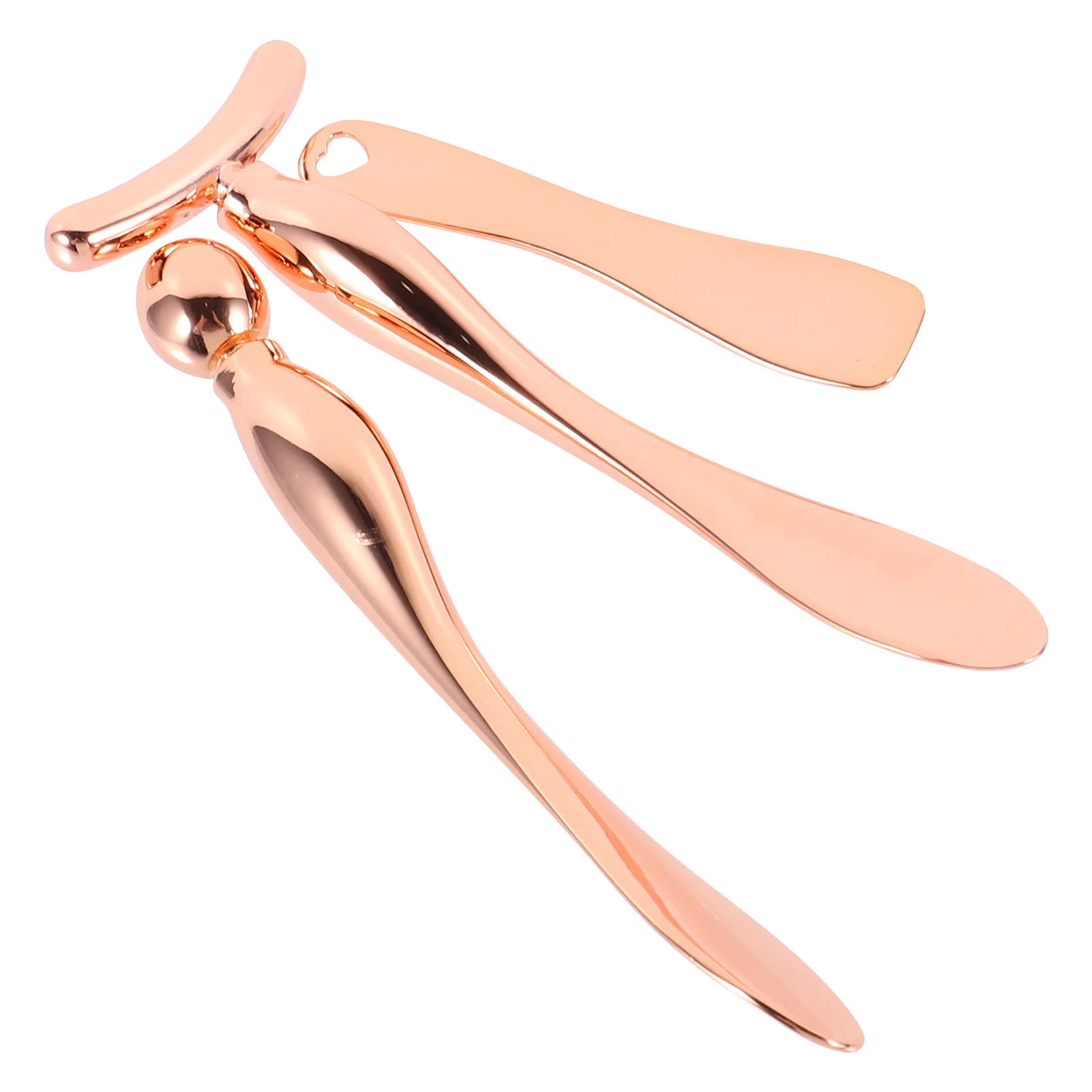 

3Pcs Eye Massage Stick Metal Eye Cream Spoon Portable Facial Massager Relax Tension Improve Makeup Tool
