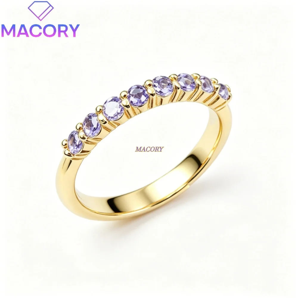 925 Sterling Silver Tanzanite Ring  Elegant and Chic Perfect for Mature Women Low-Key and Versatile Great Holiday Gift