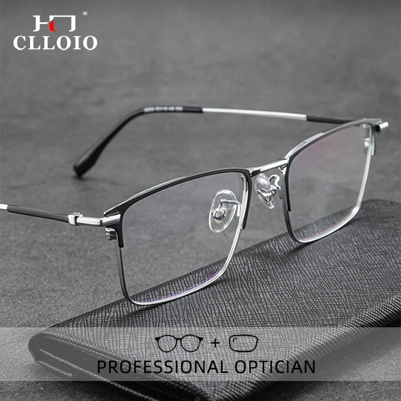 

CLLOIO Ultralight Business Men Glasses Reading Glasses Anti Blue Light Myopia Prescription Glasses Hyperopia Optical Eyeglasses