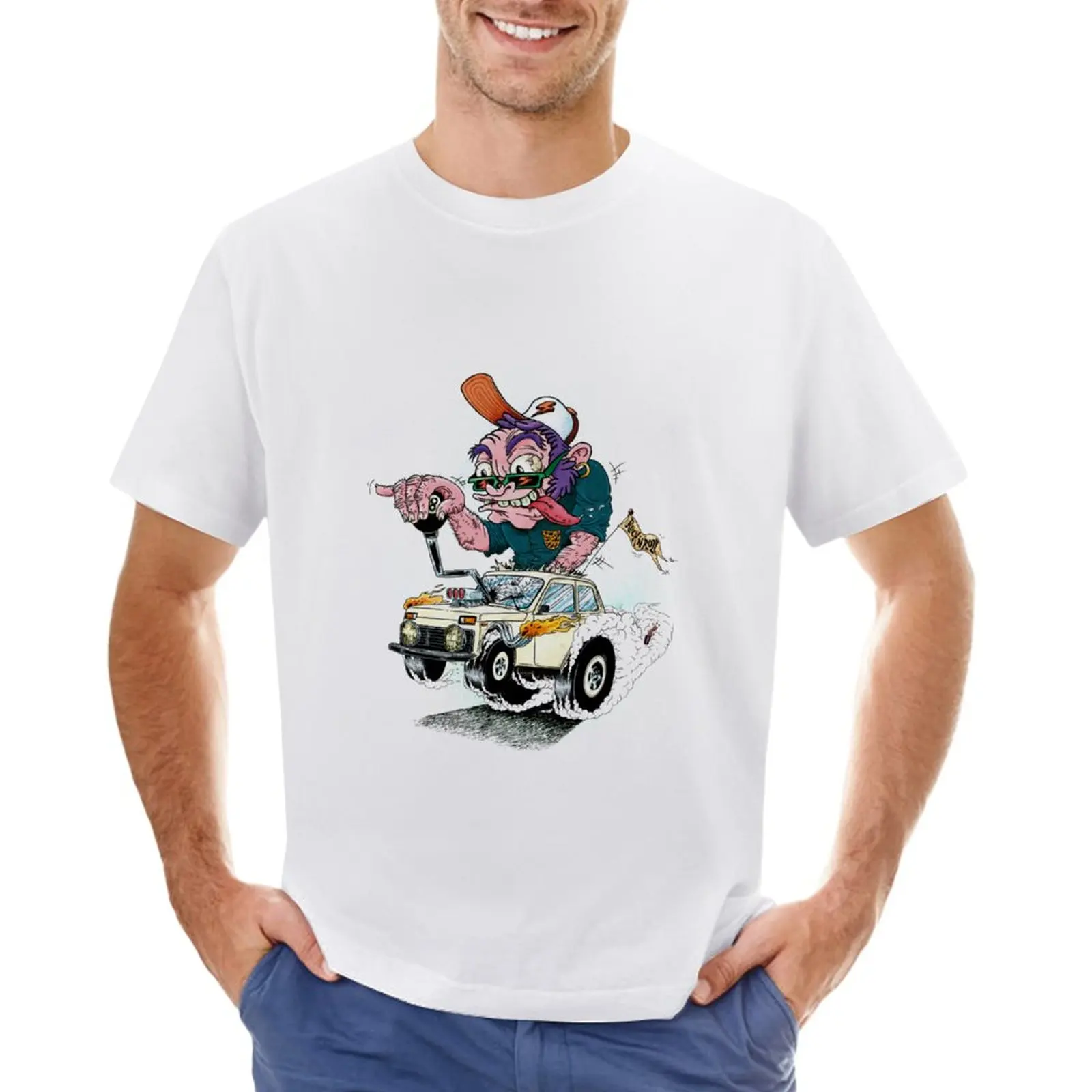 Hot rod Lada Niva T-Shirt plain summer top anime clothes t shirts for men pack