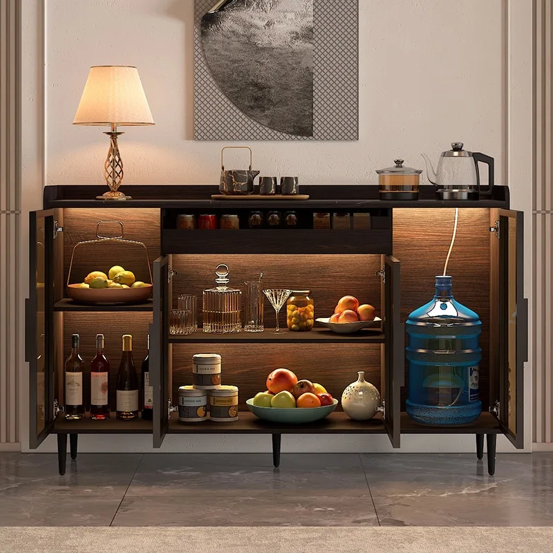 Desktop tea bar machine dining side cabinet integrated multi-functional floor locker with door tea cabinet