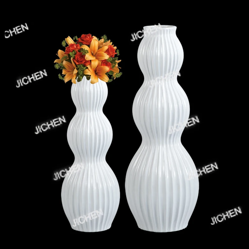 

Ne Home Decoration Flower Pot Resin Gloss White High-end Node Flower Pot Manual Flower Vase