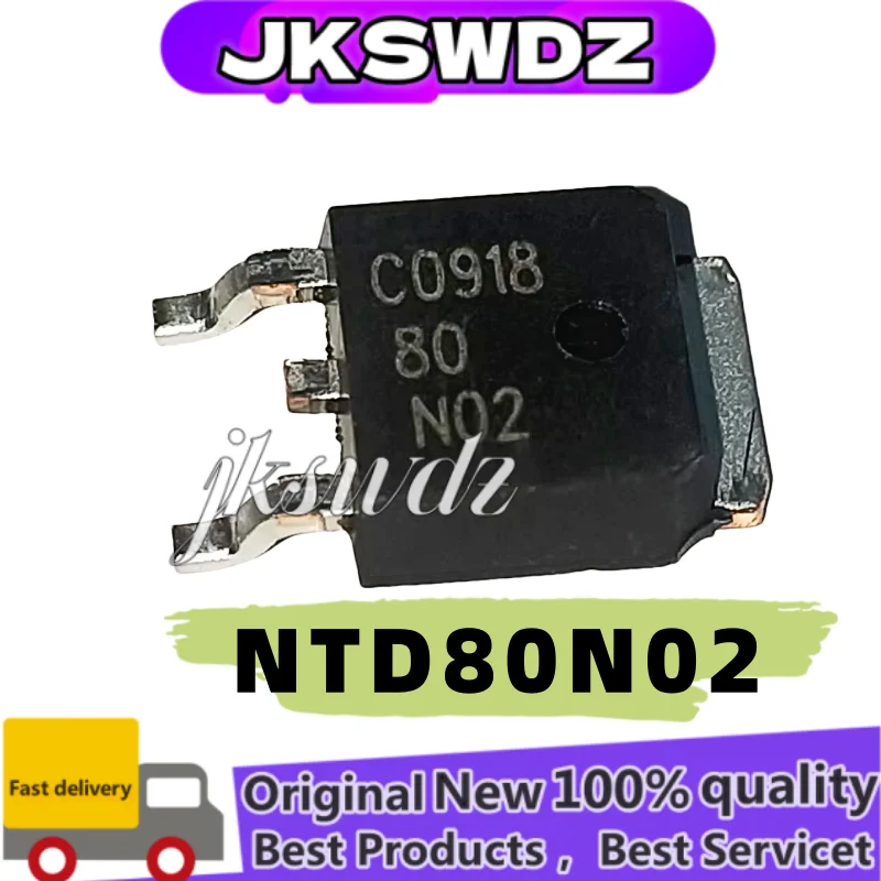 10 قطعة جديد وأصلي ، NTD80N02T4G ، NTD80N02 ، 80N02 ، TO252 ، MOSFET de potenti ، 24V ، 80A الترانزستور MOS
