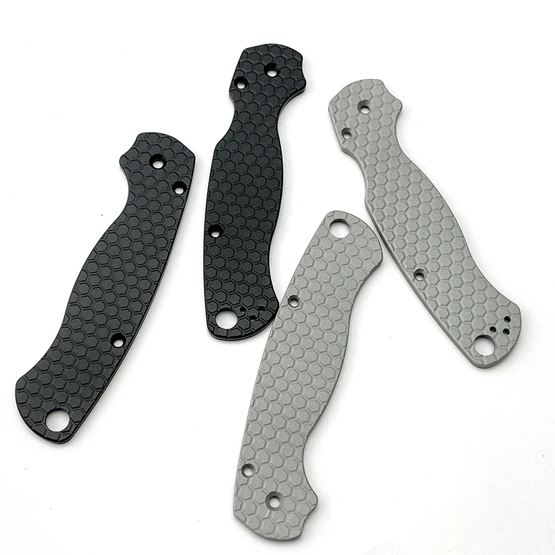 Imagem -02 - Personalizado Alloy Grip Handle Handle Scales para Genuine Spider para C81 Faca com Honeycomb Pattern Modificação de Peças