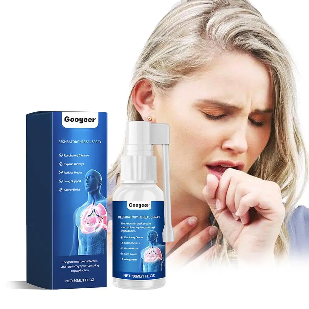 Spray liquide nettoyant pulmonaire, supplément de santé pulmonaire, 30ml, poignées de bœuf pour fumeurs et non fumeurs, extrait de plantes naturelles, W1T8