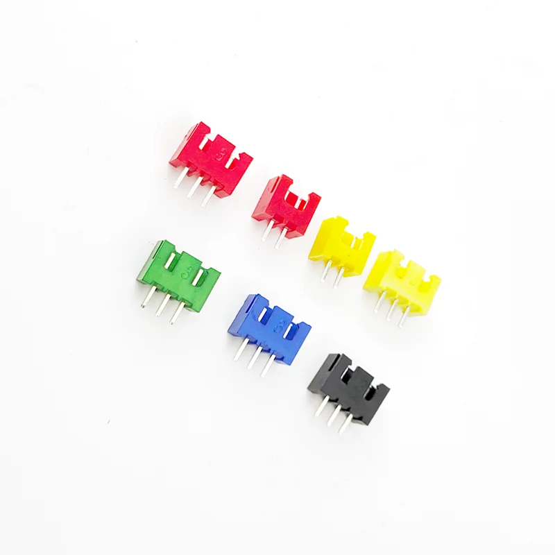 20pcs/Lot XH2.54-2P/3P/4P Rubber Shell / Straight Needle / Curved Needle Color Red Black Yellow Green Blue XH 2.54mm Plug Socket