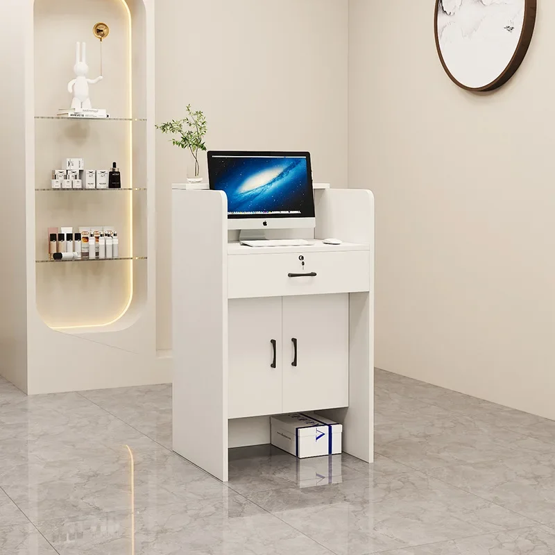 Modern Minimalist Reception Desk Restaurant Cashier Small Counter Simple Bar Table Beauty Salon Barber Shop Nail Shop Front Desk