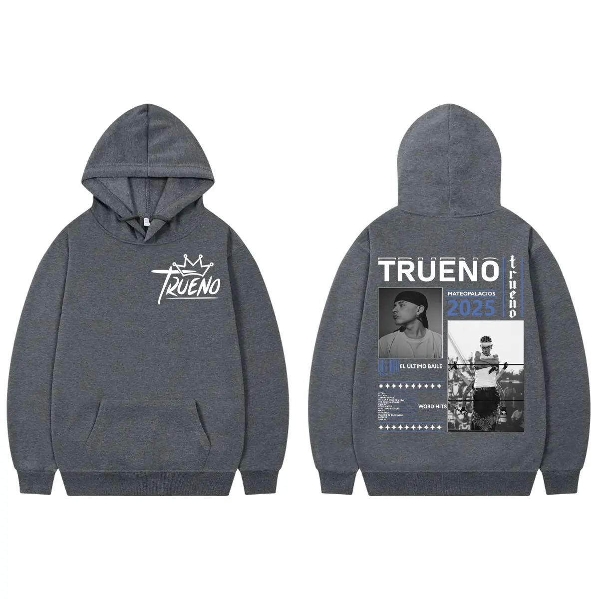 Rapper Trueno El Ultimo Balie Tour 2025 Hoodie Men Women Hip Hop Vintage Pullovers Autumn Winter Fashion Casual Loose Sweatshirt