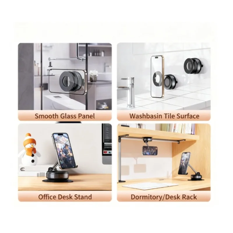 K007 Сильный магнитный автомобильный держатель для телефона, складной дизайн 360° °   Регулируемое вакуумное крепление для автомобиля/стола/ванной комнаты/универсального использования