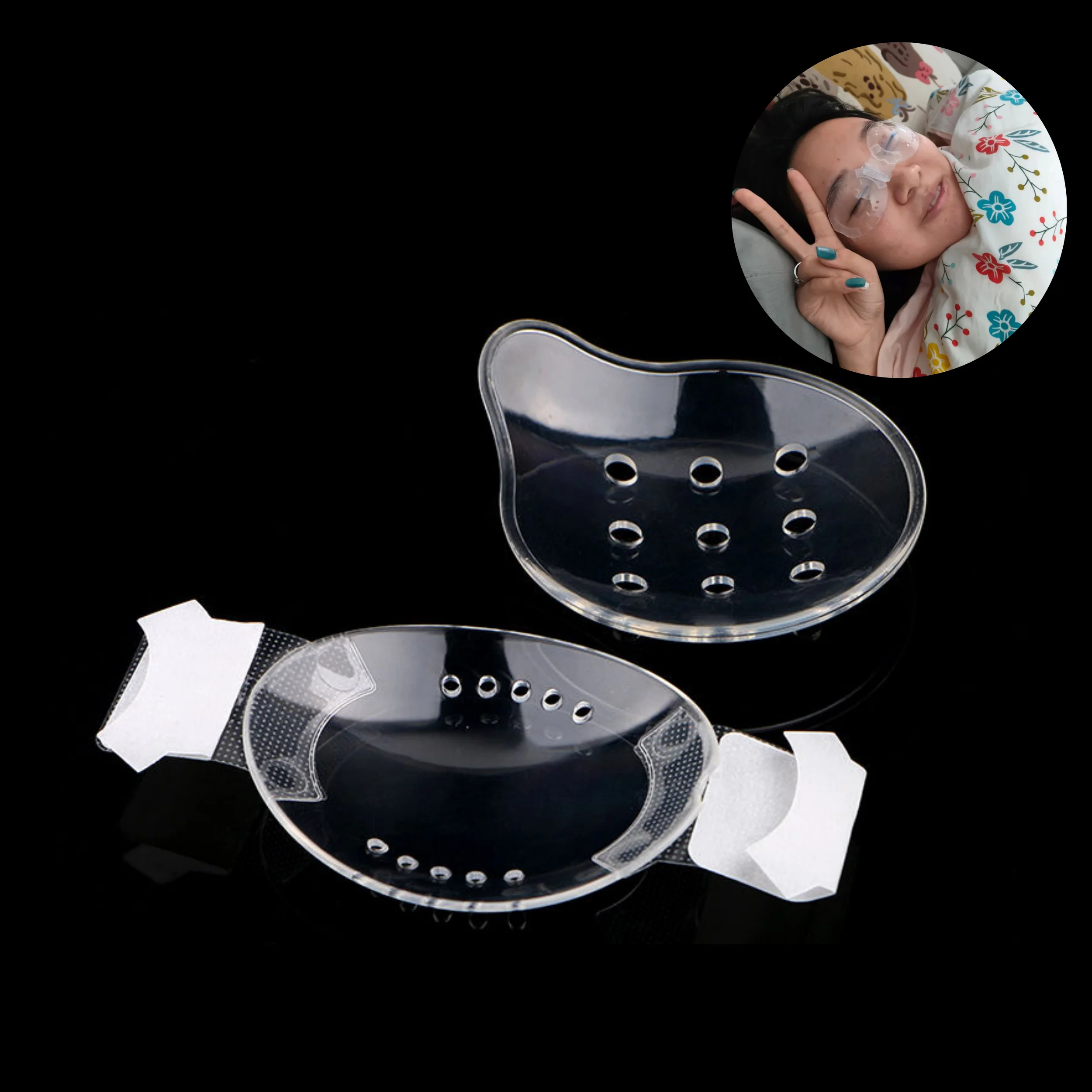 

4pcs Clear Eye Shield After Cataract Surgery Post-LASIK Breathable Self Adhesive postoperative oval eye covers