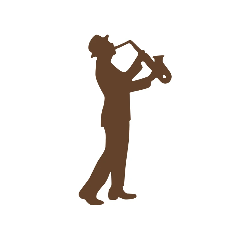 NEW Saxophone Music Decal Vinyl Sticker Light Switch Playing Instrument Home Decor 20 Colours Available
