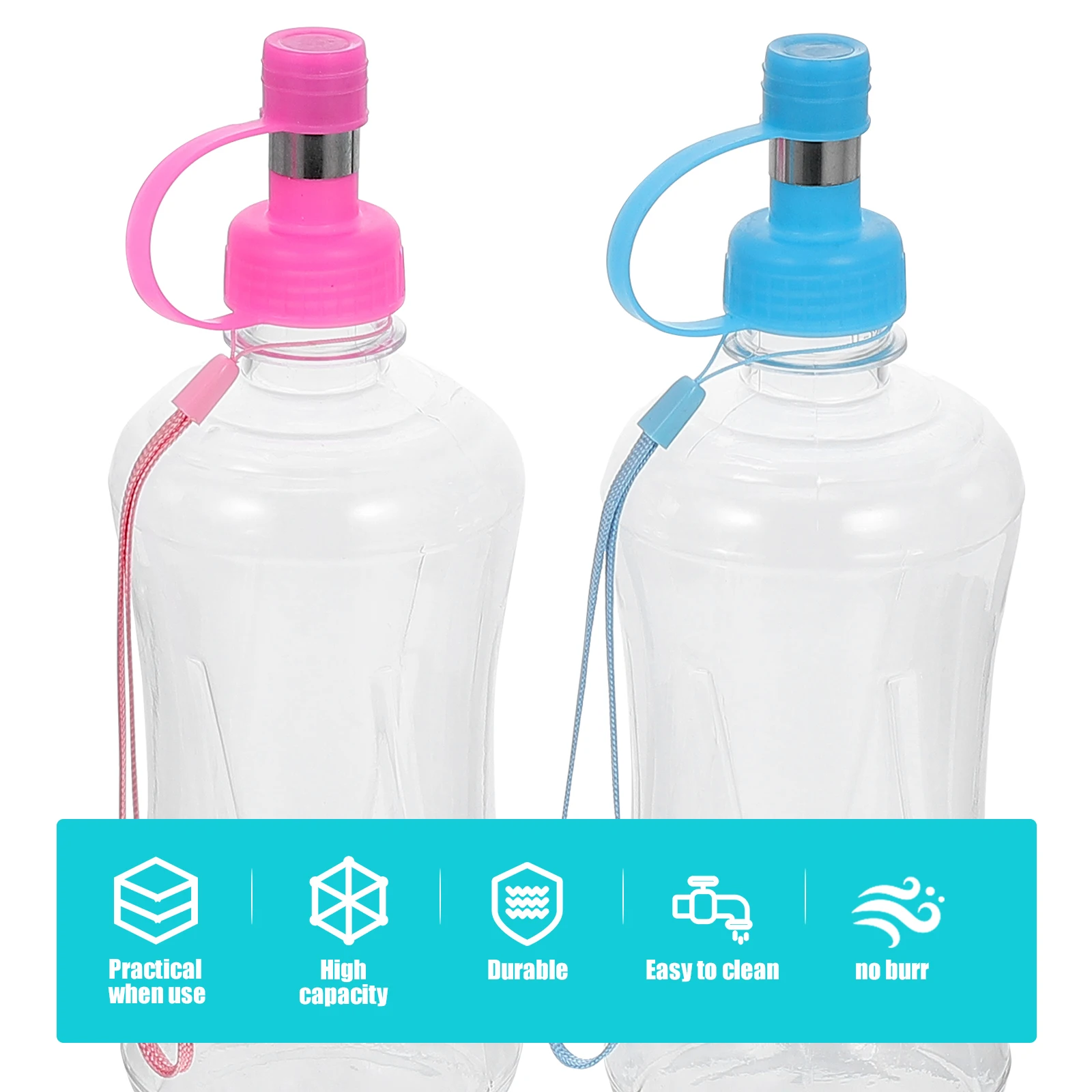 

2 PCS Water Bottles Pet Fountain Portable Folding for Dogs Small Dispenser Travel