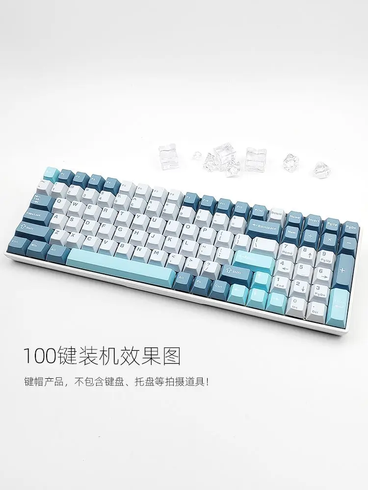 Teclado mecânico macaron spade q com três cores, teclado mecânico pbt, moldagem por injeção de duas cores, pequeno conjunto completo de personalização