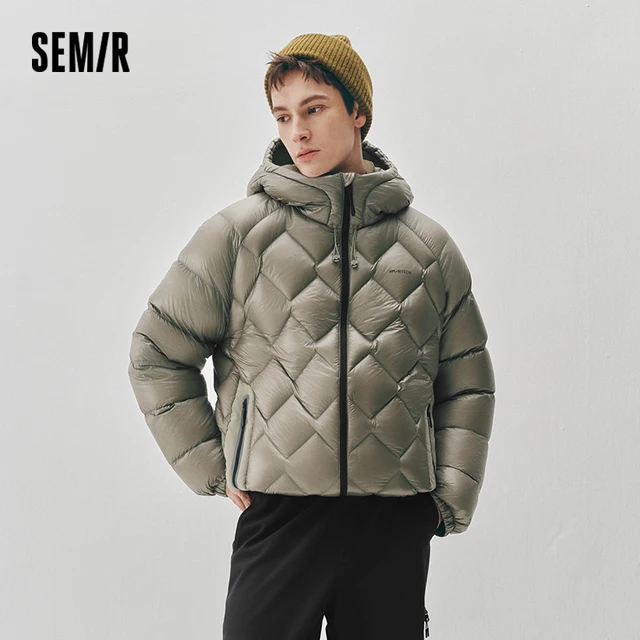 Semir Men Down Jacket 90 Percent Down Fill Diamond Quilting Outdoor Style 2026 Winter Warm Insulation Cold Weather 3