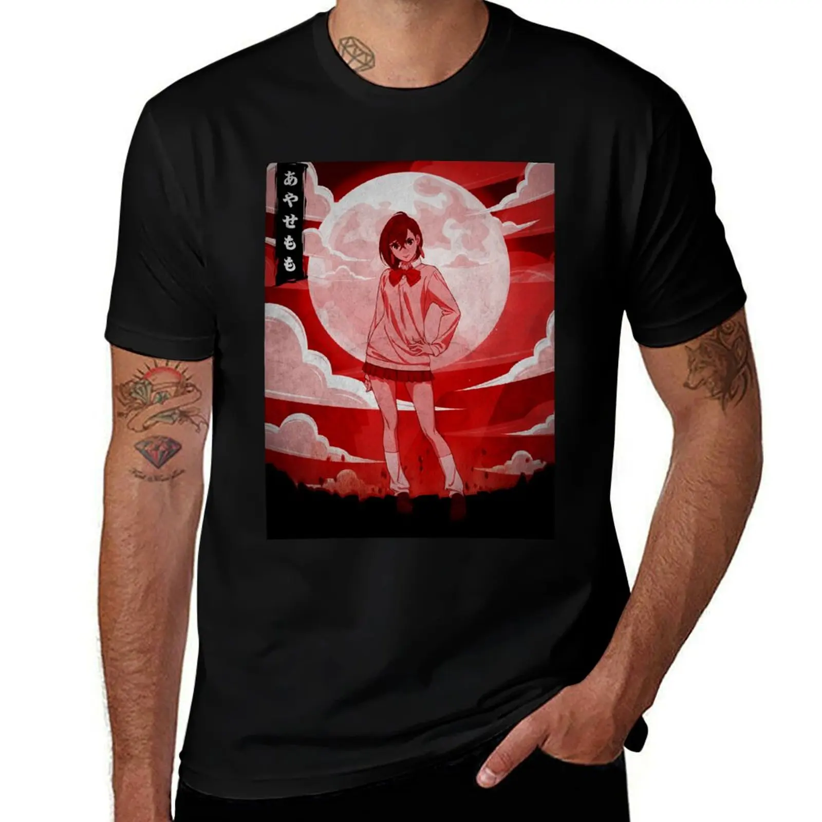 Momo Ayase Red Dandadan III T-Shirt customizeds rapper graphic tees plus size tops t shirt men 100℅ cotton