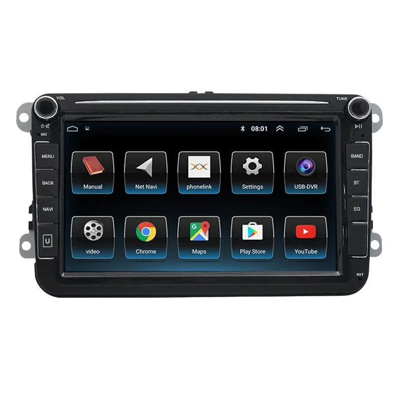 Android 9.1 Car Radio 2.5D Screen RDS AM/FM Car Video For 8inch VW Passat B7 Polo Golf f GPS navigation WIFI Mirror Link Stereo