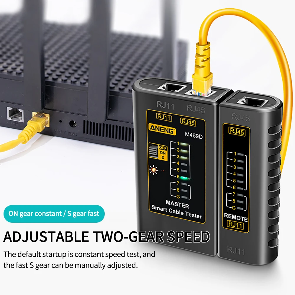 ที่มีคุณภาพสูง M469D RJ45 สาย lan เครื่องทดสอบเครื่องทดสอบสายเคเบิลเครือข่าย RJ45 RJ11 RJ12 CAT5 UTP LAN เครื่องทดสอบสายเคเบิลเครือข่ายซ่อมเครื่องมือ