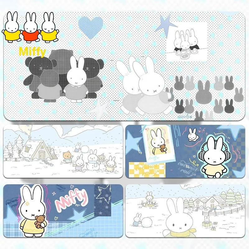 

Милый коврик для мыши Miffy в японском стиле для девочек, высококачественный декоративный коврик для компьютерного стола