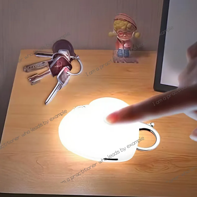 

Touch sensitive luminous light bag keychain love night light LED cute birthday gift