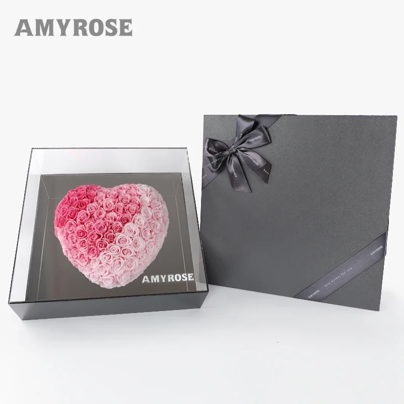 YFY Eternal Flower Mirror Love Rose Gift Box High-end Confession Birthday Gift for Girlfriends and Girlfriends