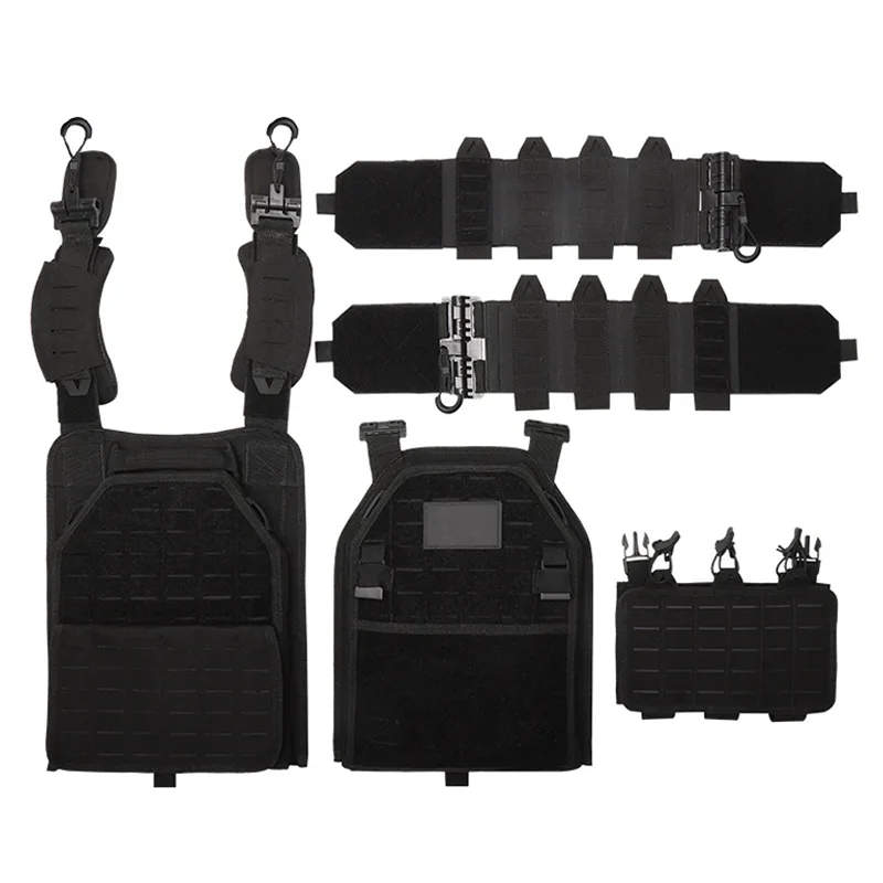 Survival Combat Vest - Lightweight 1000D Nylon, MOLLE Compatible for Military/LE/EDC Use