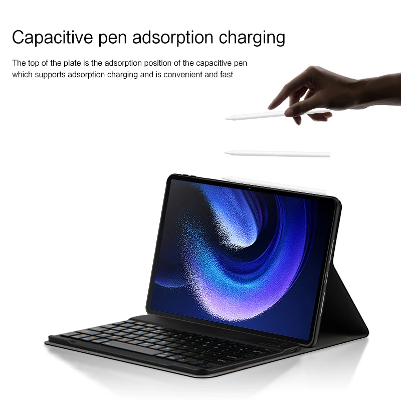 Imagem -03 - para Xiaomi mi Pad Pro Case 11 Polegada com Tampa do Teclado Bluetooth Funda para Xiaomi Pad Pad6 Pro 2023 Russo Espanhol Teclado