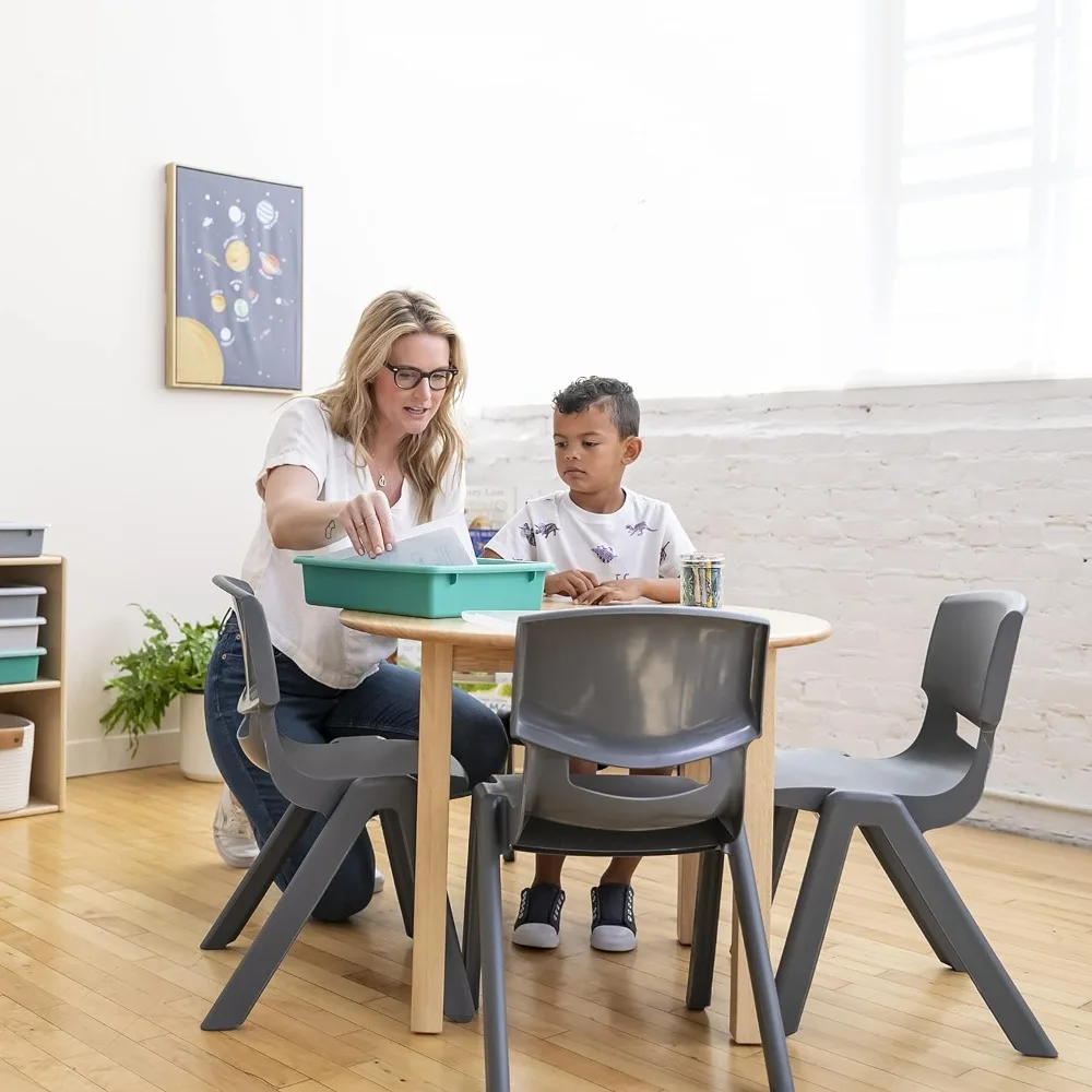 School Chairs, 14in Plastic School Stack Chair, Children's Furniture, 4-Pack, School Chairs