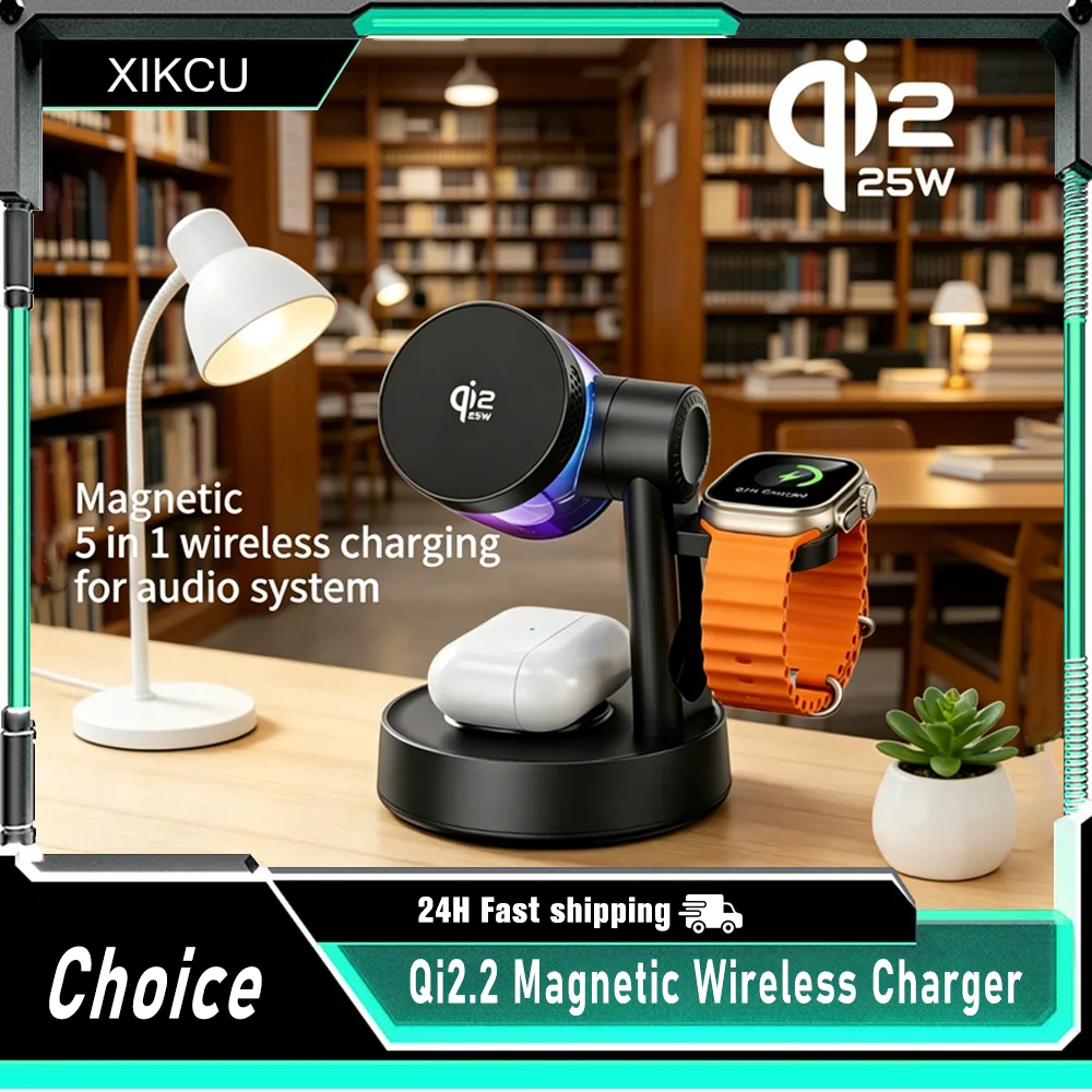 qi2-25w-wireless-charger-magnetic-fast-charging-bluetooth-speaker-for-iphone-17-pro-max-for-apple-samsung-galaxy-watch-airpods