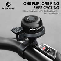 WEST BIKING Bicycle Bell Aluminum Alloy Waterproof Portable Cycling Bell Classical Ring MTB Road Bike Horn Cycling Accessories