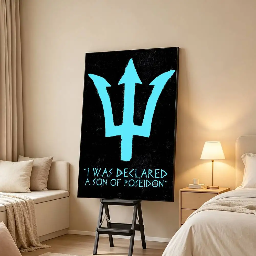 Son Daughter Poseidon Greek  Poster Waterproof Wall Art Sticker For Bar Living Room Vintage Decor High Quality Print Gift