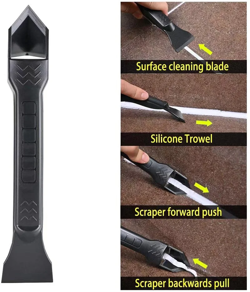 New 5Pcs Caulking Nozzle Applicator Finishing Tool Spatula Plastic Glue Shovel Tile Joints Floor Silicone Remover Hand Tool Set