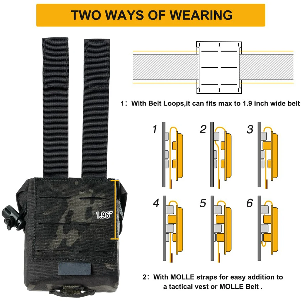 전술 조끼 수류탄 주머니 작은 도구 가방 Molle Airsoft 기어 도구 주머니 벨트 보관 주머니 야외 사냥 액세서리