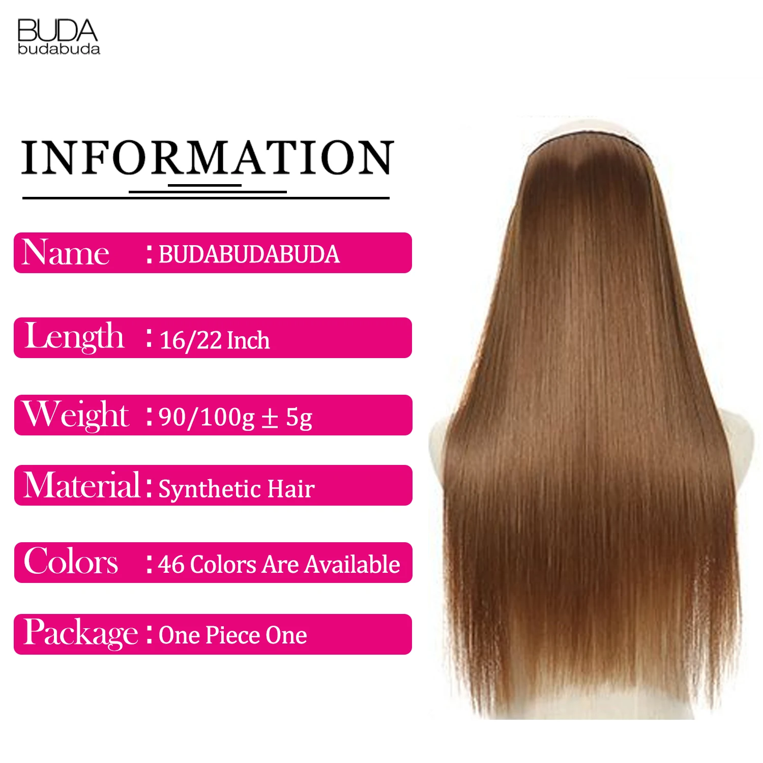 Synthetic Fish Line Hair Extensions Ombre Natural Blonde Black Long Straight High Tempreture Fiber One Piece Fake Hairpiece Hair