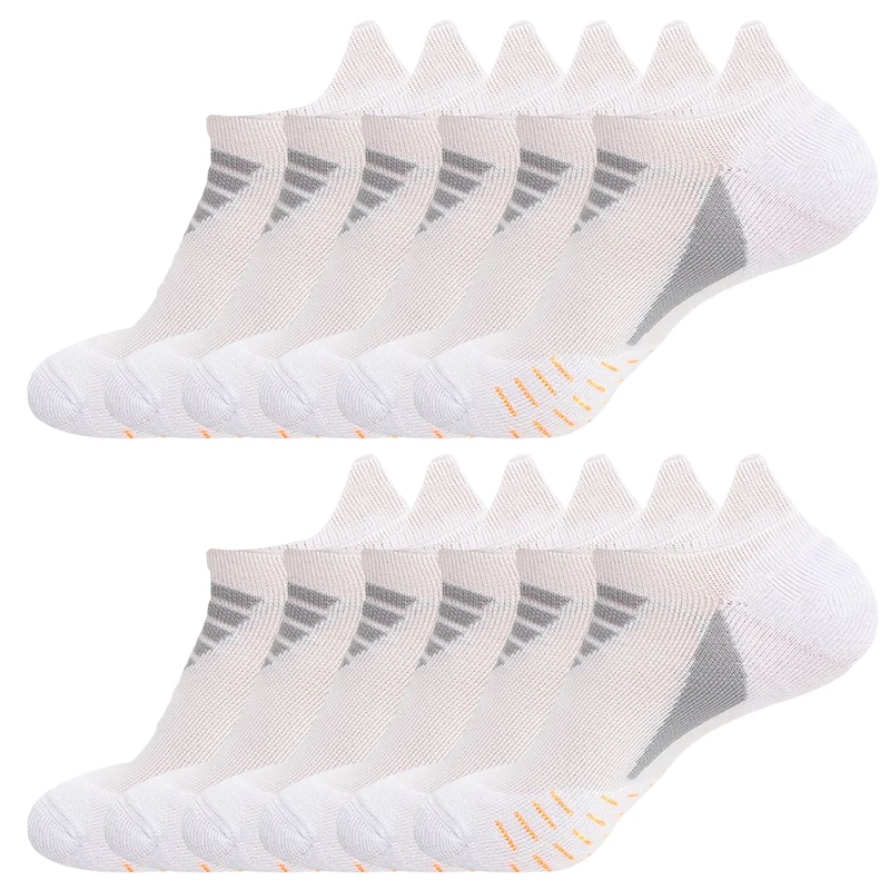 

6 Pairs Mens Socks Athletic Ankle Socks Anti-slip Breathable No Sweat Sports Socks Marathon Basketball Summer Running Sock