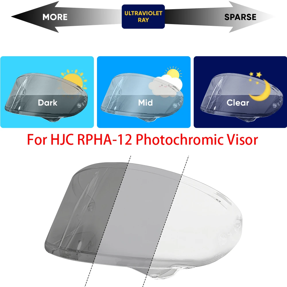 

helmet Photochromic Visor For HJC RPHA 12 RPHA-12