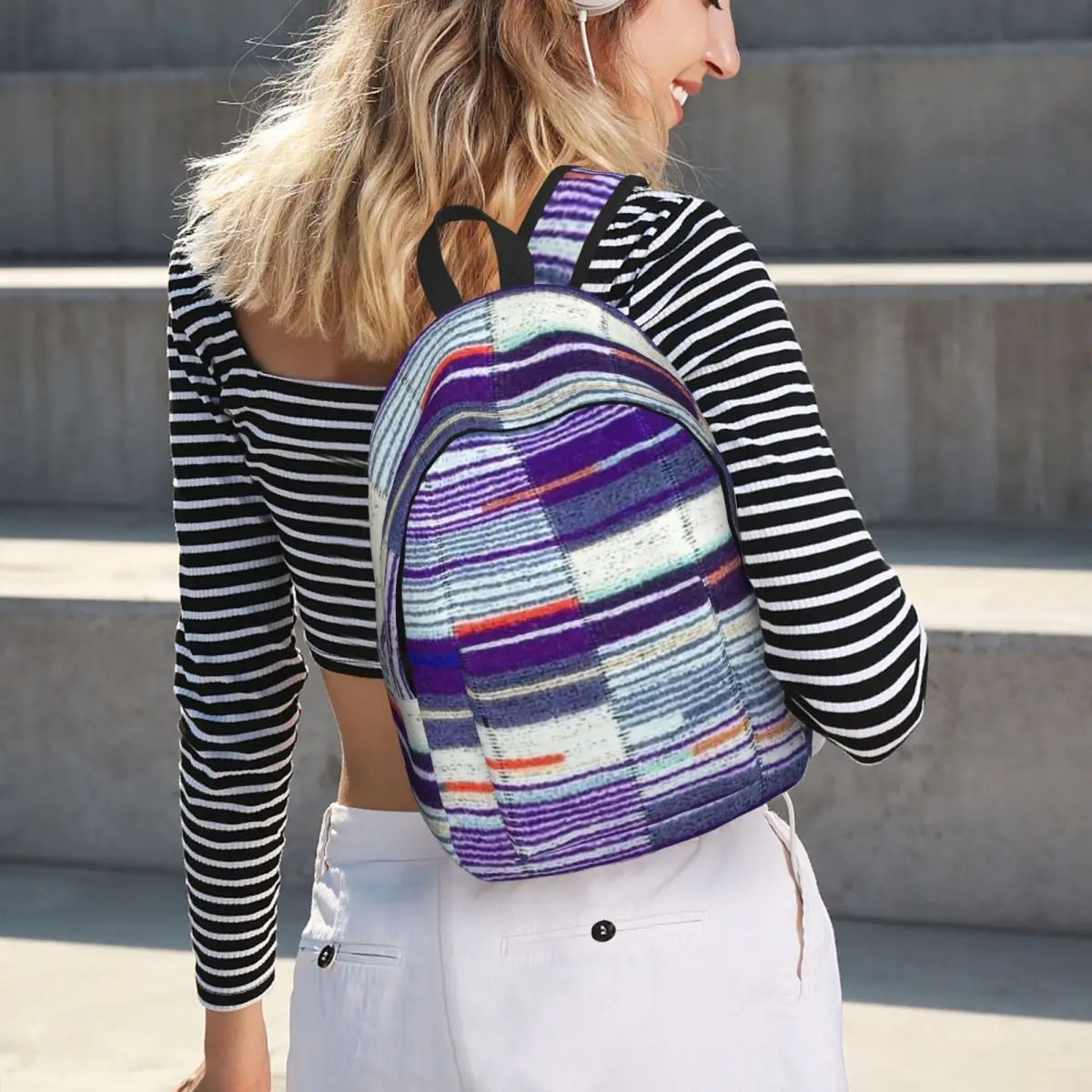 Elizabeth Line Underground Moquette Seat Cover Backpack Hot Sale Daypack Kids BookBag School Bag Shoulder Bags for Men Women