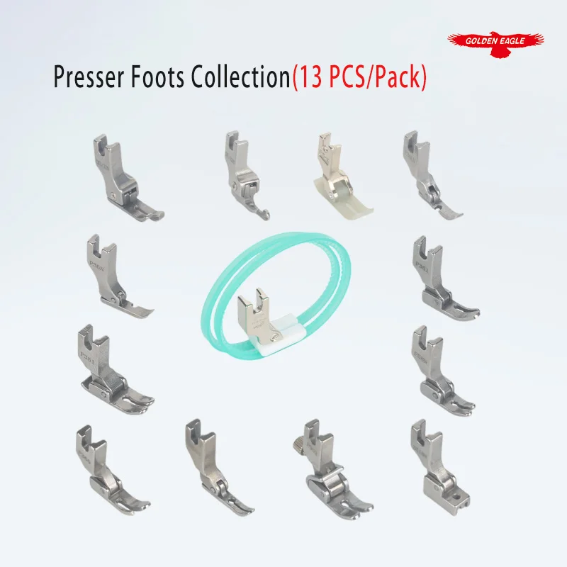 13PCS Presser Foot Collection For Industrial Lockstitch Sewing Machine JUKI BROTHER Accessories P351 P58N P952 P360 P363 TRF1