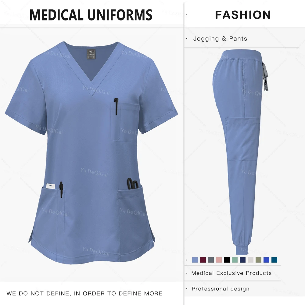 Pink Clinical Uniform Woman Pharmacy Workwear Nurse Uniform Hospital Doctor Oral Dental Surgery Uniforms Medical Scrubs Sets New image 3