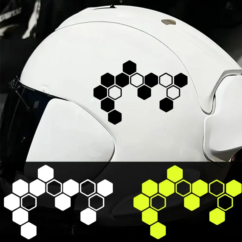 1PC Honeycomb Waterproof Vinyl Stickers For Motorcycle Helmet Fit Arai Shoei AGV HJC Bell Shark LS2 DIY Decor Decals