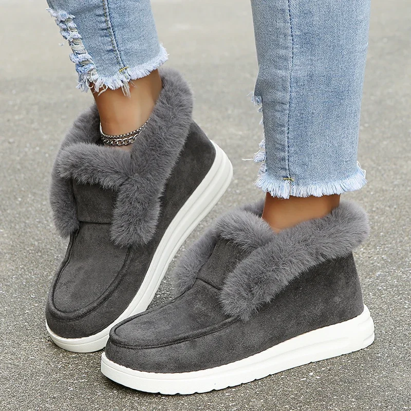 

2026 New Women's Winter Boots Thick Plush Warm Snow Boots Cotton Shoes Women's Boots Large Size Botines Botas Mujer