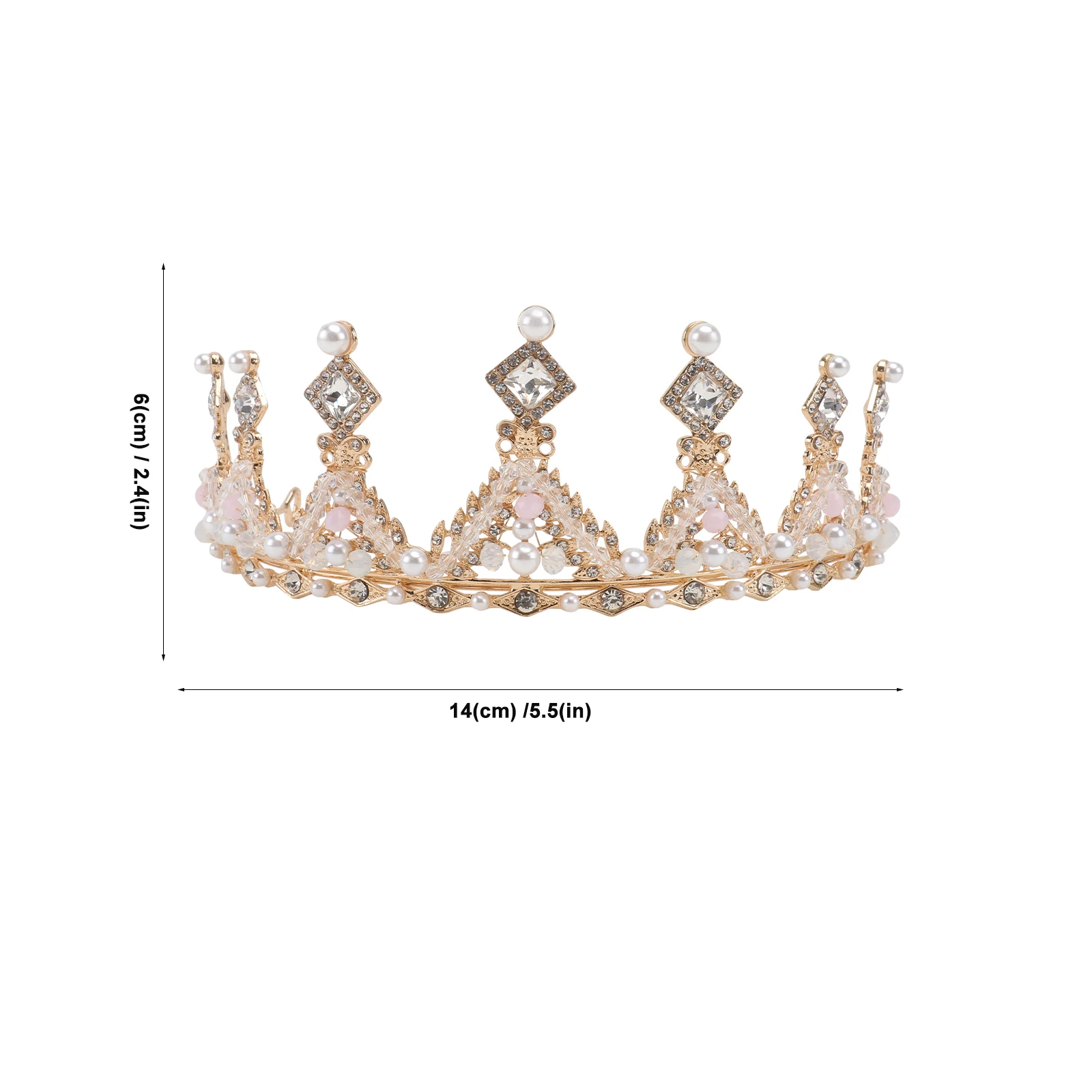 

Crystal Crown Headb Rhinestone Bridal Headdress Elegant Hair Accessories Wedding Bride Hoop Long Lasting Daily Engagement