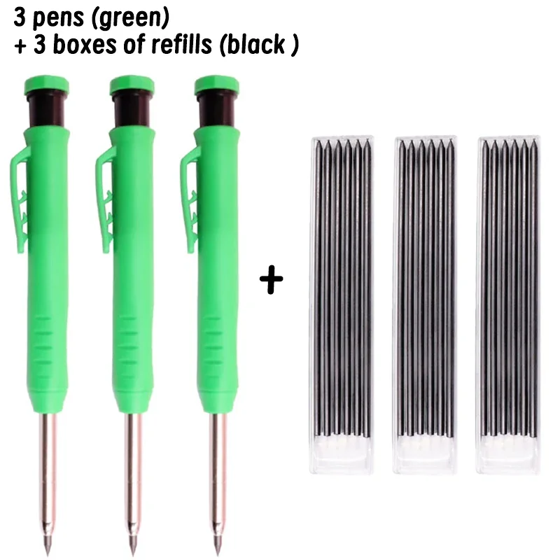 

Механические карандаши с глубокими отверстиями 2,8 мм, разноцветные стержни, подходят для столярных работ, архитектурный дизайн, инженерный рисунок