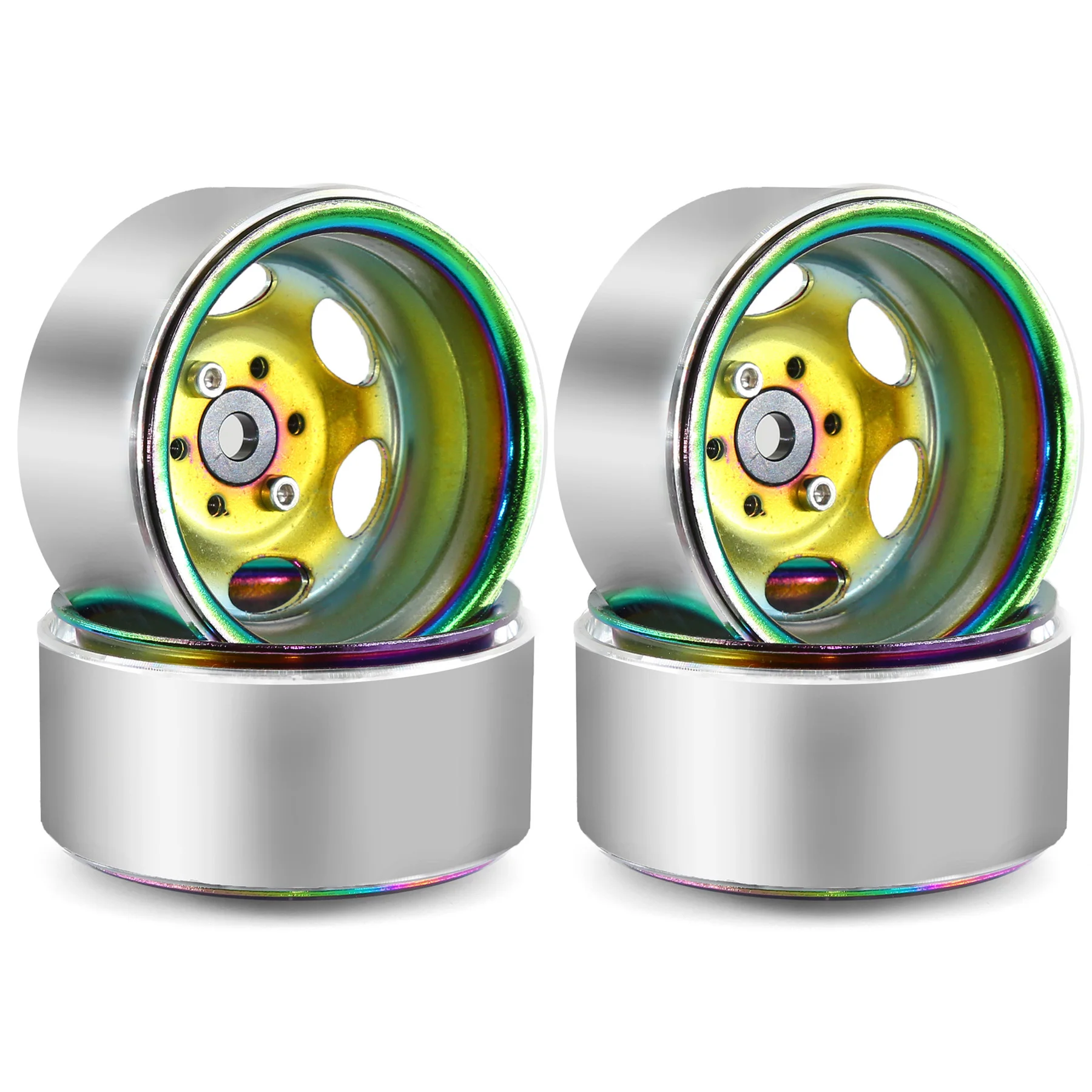 

4 шт. 1,9-металлические колесные диски с отрицательным смещением для 1/10 RC Crawler — совместимы с осевым SCX10 TRX4 D90 и более