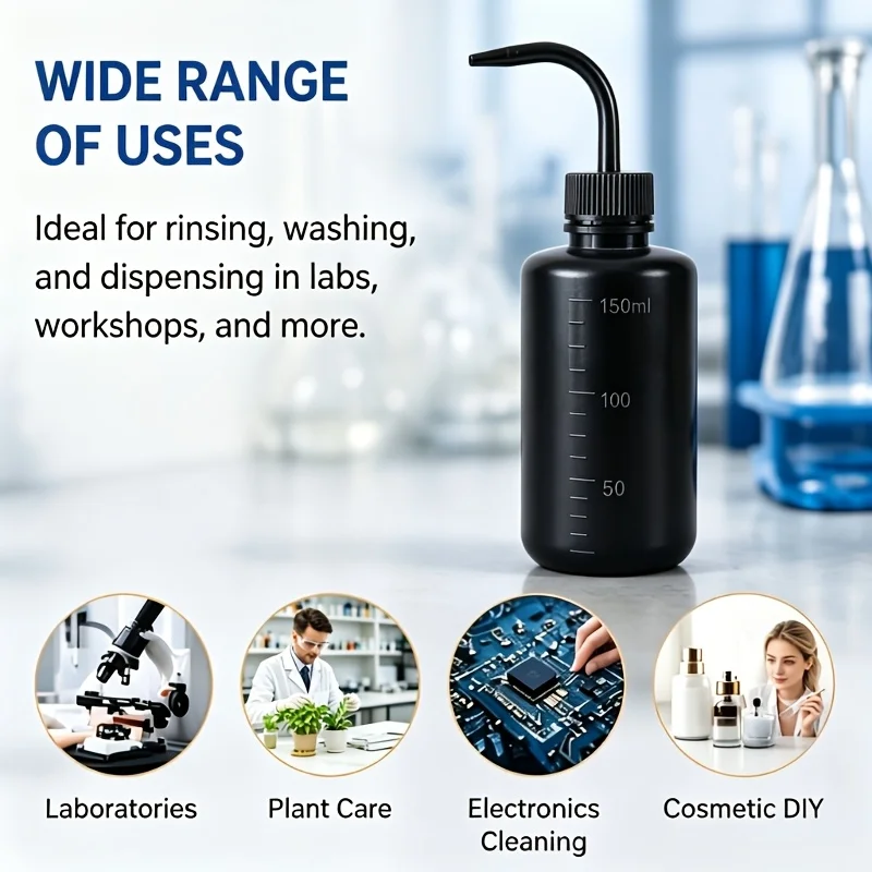 1/4pc Portable Water Squeeze Bottles with Curved Nozzle Multipurpose Wash Can for Tattoo Eyelash Cleaning Plants Irrigation Tool